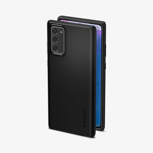 ACS01388 - Galaxy Note 20 Ultra Thin Fit Case in black showing the back